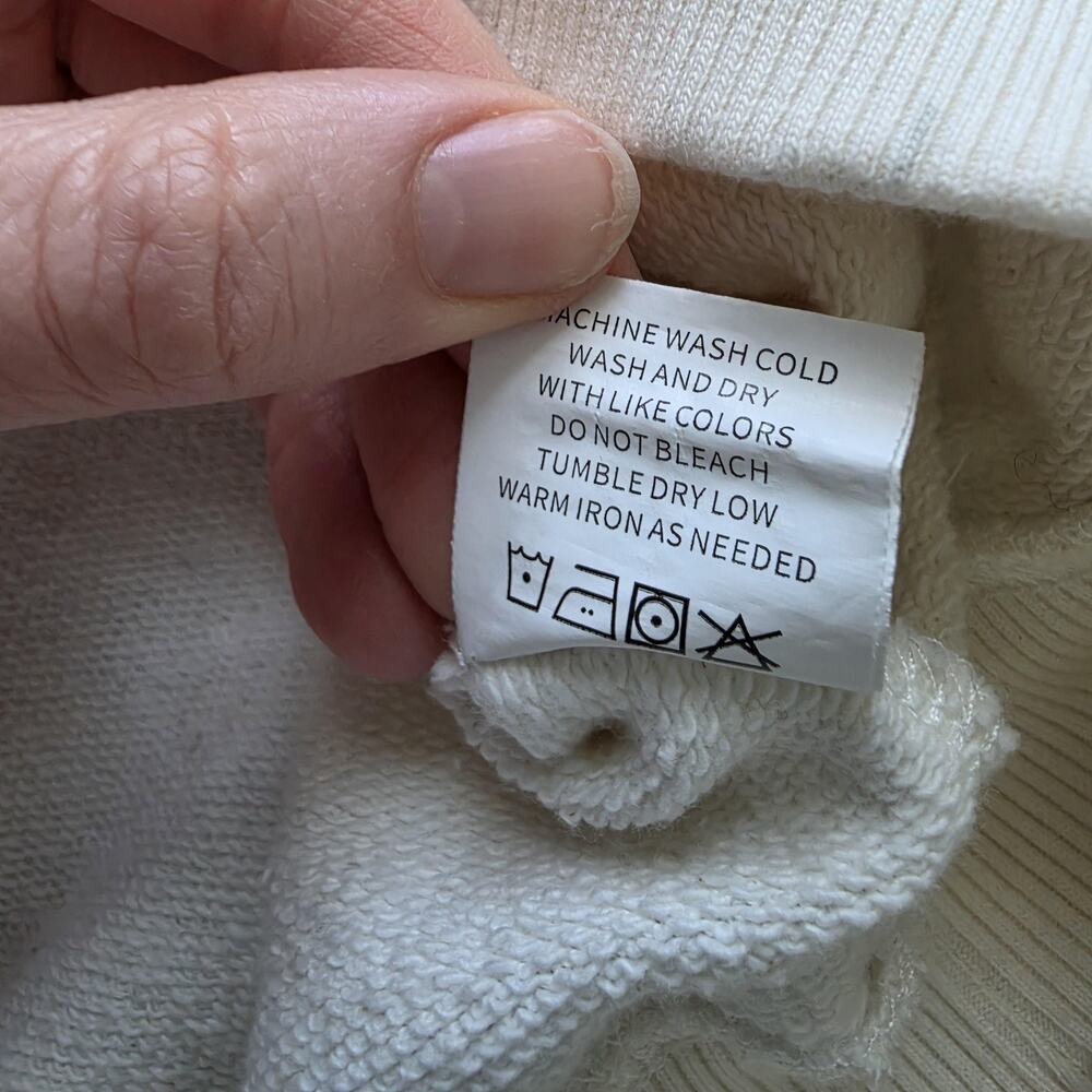 FIGS X Lingua Franca Sweatshirt Womens Large White I Am A Nurse Fleece Crewneck - Picture 8 of 11